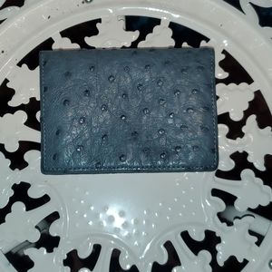 W H. Petronela Genuine Ostrich Skin Wallet
